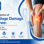 Symptoms of cartilage damage in knee banner showing painful knee joint, cartilage wear illustration, and expert orthopaedic care at Accord Multi Specialty Hospitals