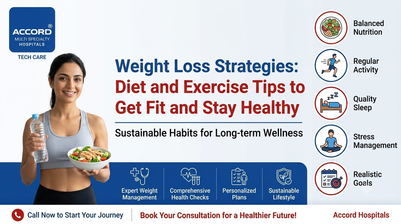 Weight loss strategies with healthy diet and exercise tips for sustainable weight management